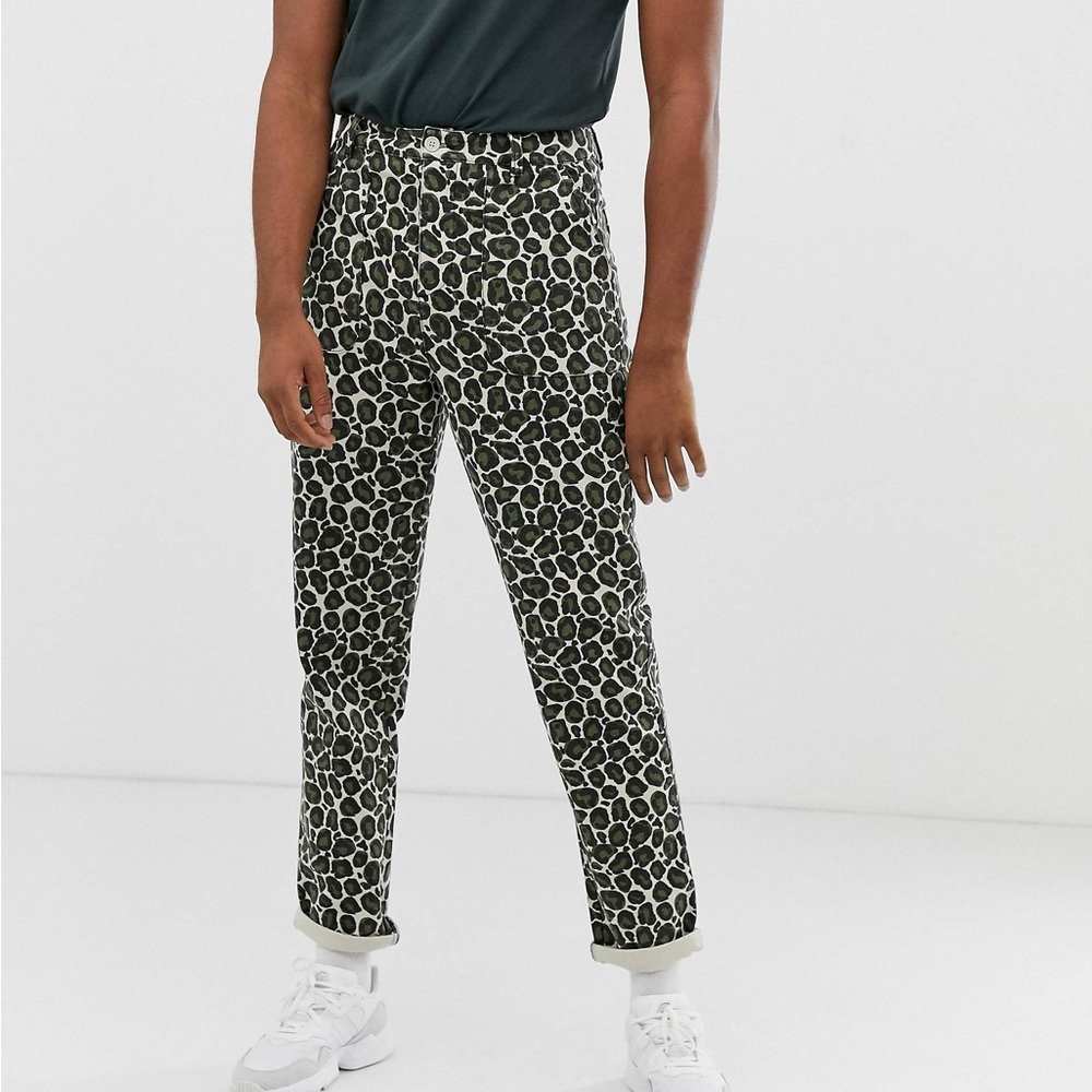 [NWOT] ASOS DESIGN Tall Printed Pants in Washed Leopard Print 🐆